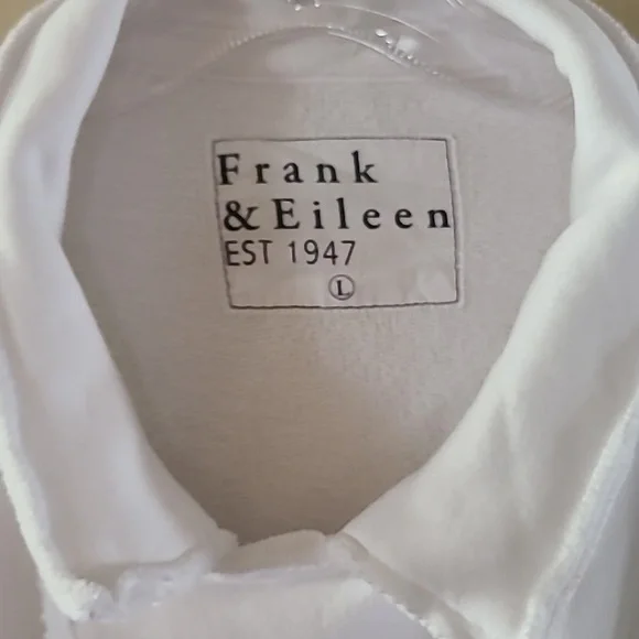 Frank & Eileen Belfast Triple Fleece Sweatshirt Peacoat White Jacket - Picture 5 of 17